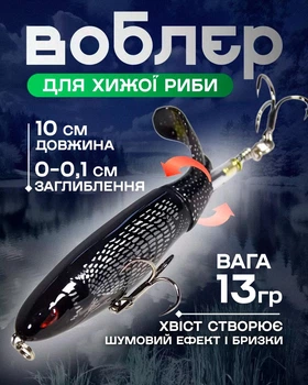Воблер-квокер (Чорний)