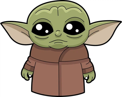 Ростовая наклейка "Star Wars: Yoda. Йода" 80 см - без контурной обрезки