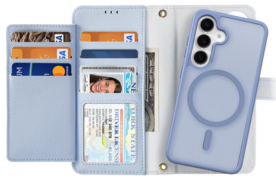 Чохол-книжка DUX Ducis Lawa для Samsung Galaxy S25+ зі знімним магнітним гаманцем Blue (6971824162264)