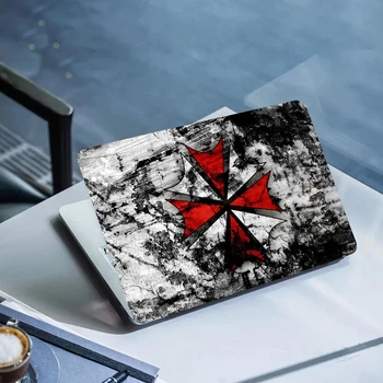 Вінілова захисна наклейка для ноутбука 15.6" 380х250мм - Umbrella red logo