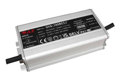 Блок живлення GLP metal case rectangular PSU 100Вт: 12В/8.3A CВ GВ6-100B012 (5902135153703)