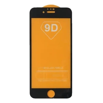 Захисне скло 9D iPhone 7/8 чорне тех. пак