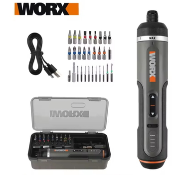 Аккумуляторная отвертка Worx WX242 4В 2Ач с насадками