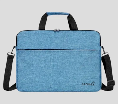 Сумка для ноутбука Bagmax 17.3" плоская с карманом для аксессуаров и плечевым ремнем Голубой (S528-5)