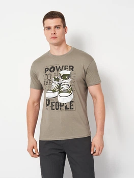 Футболка бавовняна довга чоловіча Sol's Regent Power People 11380330/399 L Світлий хакі (3609374969356)