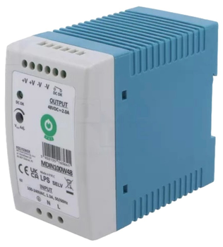 Transformator do lamp POS DIN Rail PSU Slim 48V/2A (MDIN100W48)