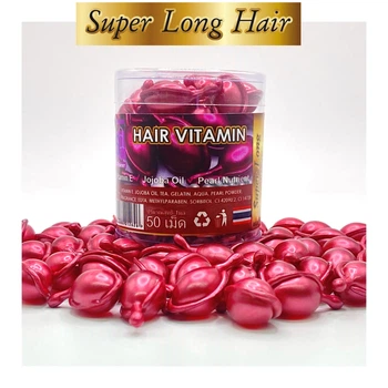 Тайские капсулы для волос A-Trainer Super Long Hair после окрашивания и химической завивки в тубе, 50 шт