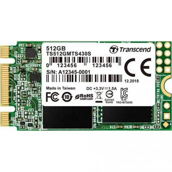 SSD диск Transcend MTS430S 512GB M.2 SATA III 3D NAND TLC