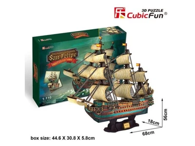 3D пазл Испанская Армада Сан Фелипе, CubicFun, 248 эл., T4017h