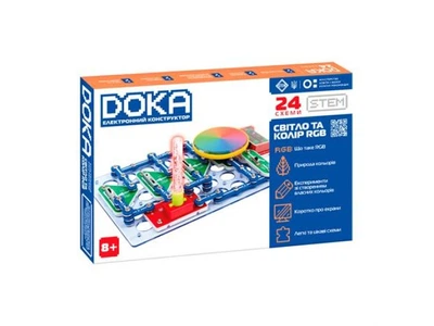 Электронный конструктор Свет и цвет, Doka (D70700), 60 дет.