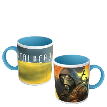 Чашка видео игра Сталкер S.T.A.L.K.E.R. 2 330 мл голубая