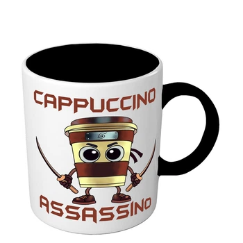 Чашка черная Капучино Ассасино/ Cappuccino Assassino (TikTok-тренд) 330 мл