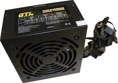 Блок питания 400 Вт, GTL, Black, 120 мм, 2xMolex / 2xSATA / 1x6-pin / 1x4-pin / 1x20+4-pin, защита SCP / OCP / OVP / UVP (GTL-400-120)