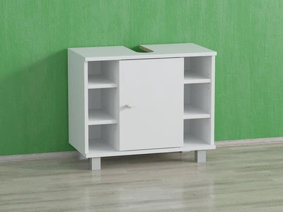 Тумба под умывальник My Room FV-07 с полками и дверцой 600x500x320 мм Белый
