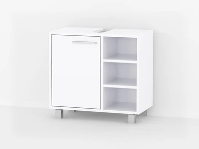 Тумба под умывальник My Room FV-65 с 3 полками и дверцой 600х556х311 мм Белый