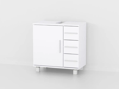 Тумба под умывальник My Room FV-52 с 3 ящиками и дверцой 600x608x330 мм Белый