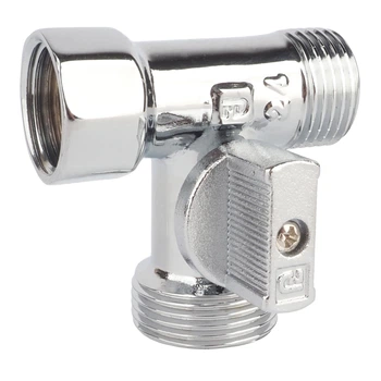 Кран шаровой тройной приборный хром 1/2"x3/4" Fado