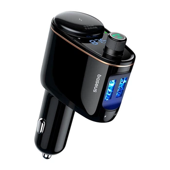 Адаптер автомобильный Baseus Car Bluetooth MP3 Player S-06 |3.4A, 100W| Black