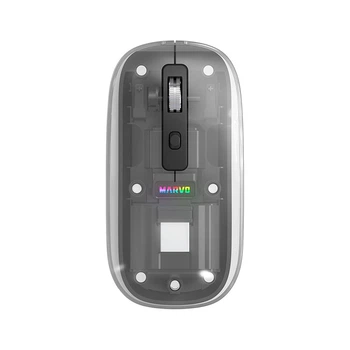 Компьютерная мышь Marvo беспроводная 2.4G/Bluetooth 800/1200/1600 dpi прозрачно-черная (M810W BK)