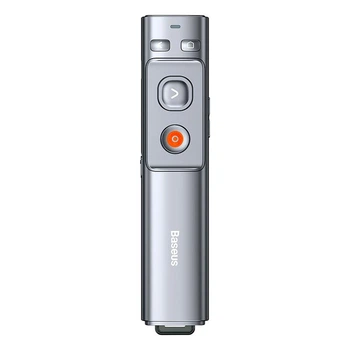 Розумна указка Baseus Orange Dot Wireless Presenter (Red Laser) |100m, USB/Type-C Receiver| Grey