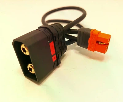 Кабель QS-8S Male to XT60i Female 10AWG переходник быстрой зарядки дрона Вампир 20см
