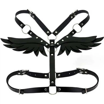 Портупея с крылышками Black Angel One Size