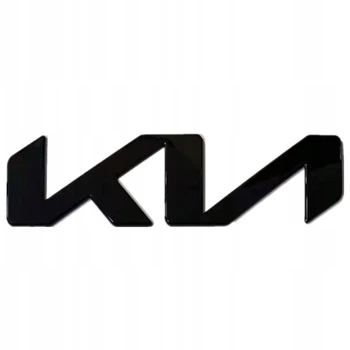 Емблема-напис Kia NEW Black Gloss 210x49 мм металева на скотчі (заводська)