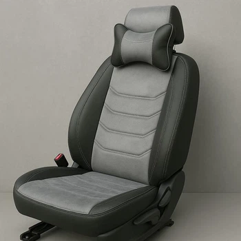 Комплект модельных чехлов VelvetGuard от AMI.AUTO аригона с алькантарой серые на Ситроен Джампи 1+1 (Citroen Jumpy 1+1) 1995-2007