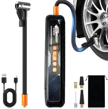 Автомобільний компресор Бездротовий Force PLUS Повербанк 12V 6000 mAh 10Атм 4-режиму LED USB 5V-2.4A (EL100 015)