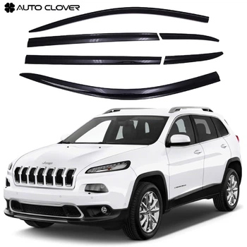 Дефлектори вікон для Jeep Cherokee KL 2013- 6 шт (Auto Clover)