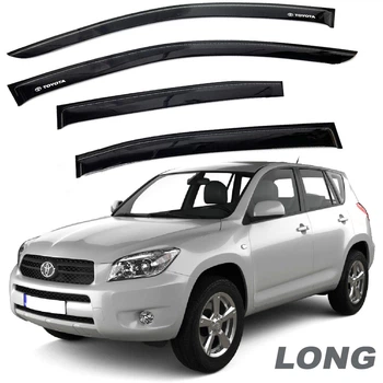 Дефлектори вікон вітрові для Toyota Rav 4 Long USA 2006-2013 Скотч 3M Voron Glass