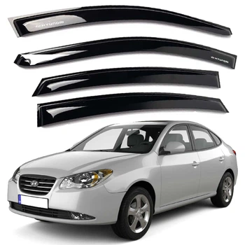 Дефлектори вікон вітровики для Hyundai Elantra 2006-2011 Скотч 3M Voron Glass