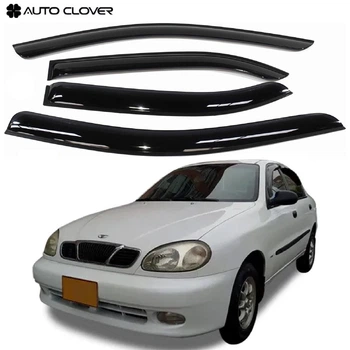 Дефлектори вікон вітровики для Daewoo Lanos 1998- Широкі 4 шт (Auto Clover)
