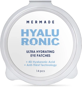 Увлажняющие гидрогелевые патчи под глаза (мини) - Mermade 4D Hyaluronic Acid & Anti-Thirst Technology 14шт (1503825-38930368)