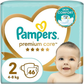 Підгузки Pampers Premium Care Розмір 2, 4-8 кг, 46 шт. - Pampers 46шт (961769-31018380)