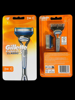 Станок для гоління Gillette Fusion5 Classic + 2 змінні касети, 5 лез SG0006