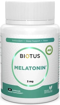 Мелатонін для сну Biotus Melatonin 3 мг 60 капсул в упаковці (ARE-575076)