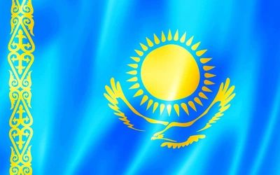 Флаг Казахстана 90х60 см, 716_14-100
