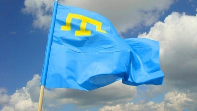 Флаг крымских татар, огромный 180х120см, 600_14-69