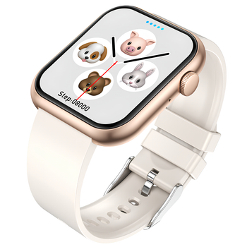 Жіночий смарт годинник UWatch для Android iPhone водонепроникні сталеві Білий ремінець