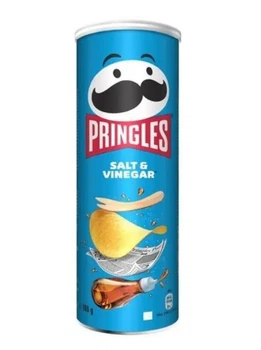 Чипсы Pringles Salt & Vinegar — хрустящая классика с солью и уксусом, 165 г
