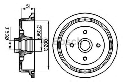 Тормозной барабан задний Bosch (0 986 477 016)