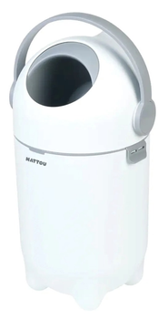 Kosz na zużyte pieluchy Nattou Dropy 27 cm 20 l szaro-biały (5414673150002)