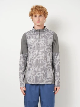 Спортивна кофта для футболу чоловіча Puma Teamcup Training 65916413 M Flat Medium Gray-Silver-Flat Light Gray (4067983895418)