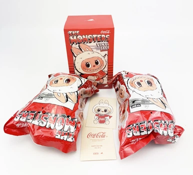 М'яка Іграшка Брелок Лабубу з Кока-Колою в Коробці 16 см – POP MART The Monsters LABUBU Coca-Cola