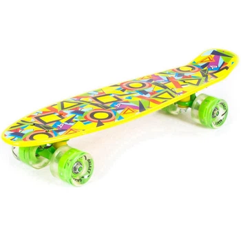 Скейтборд Пенни Борд со Светящимися Колесами Пластиковый Penny Board