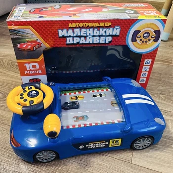 Інтерактивний автотренажер «Маленький Драйвер» з рухомим кермом симулятор автоперегонів зі звуком і підсвіткою TK Group