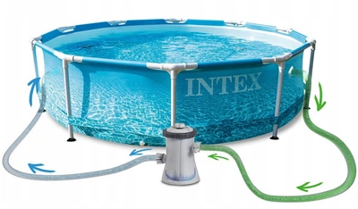 Каркасный бассейн круглый с картриджным фильтр-насосом Intex 305 x 76 см
