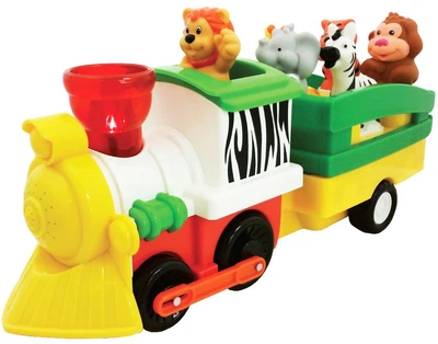 Игровой набор Паровозик Лимпопо Kiddieland с животными, звук и музыка на украинском, работает от батареек