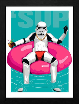 Obraz w ramce Abystyle Studio Original Stormtrooper Pool Boy (3665361155317)